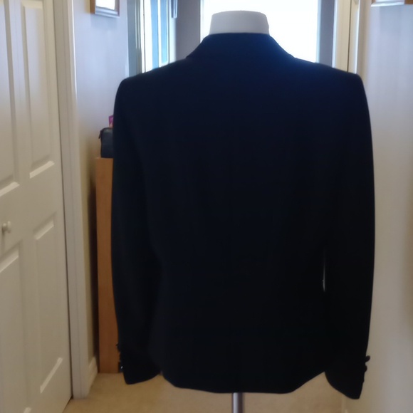 Vintage Basler black jacket with built in velvet vest size US 6 - Picture 4 of 9